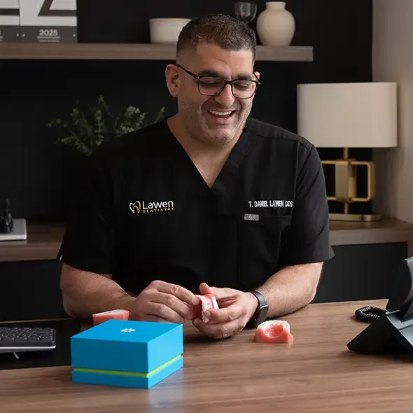 Dr. Lawen with Invisalign clear aligner